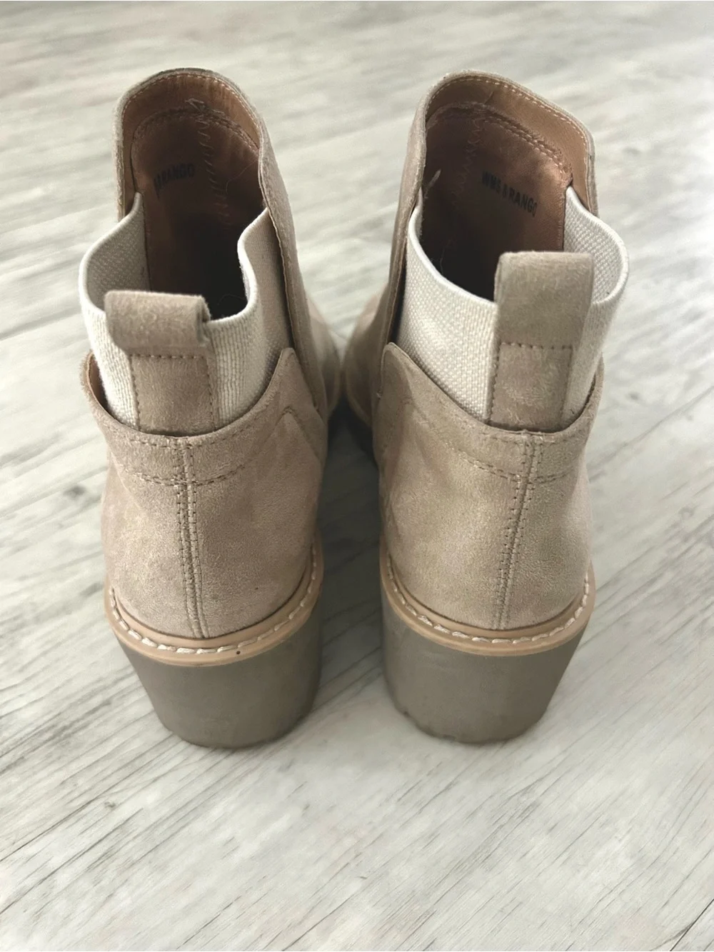 Dolce Vita Taupe Suede Chelsea Booties